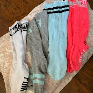 PINK knee high socks